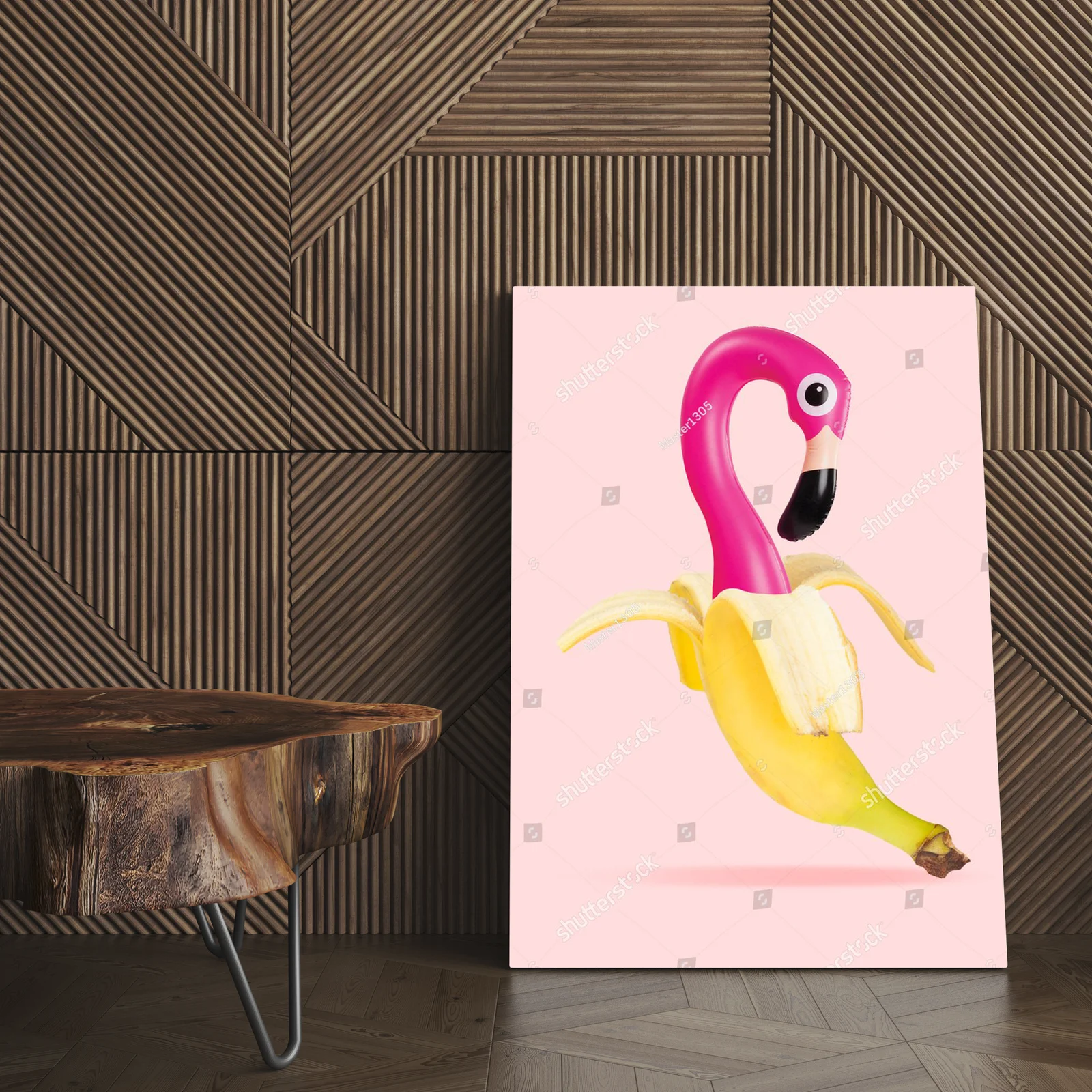 Radosny flamingo w owocowej aranżacji