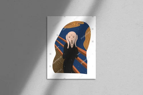 Ekspresyjny krzyk w przestworzach emocji