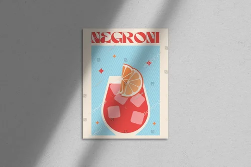 Aksamitny negroni w retro stylu