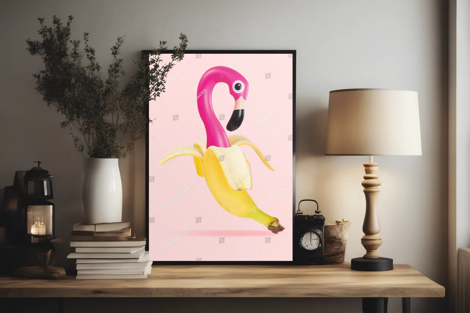 Radosny flamingo w owocowej aranżacji
