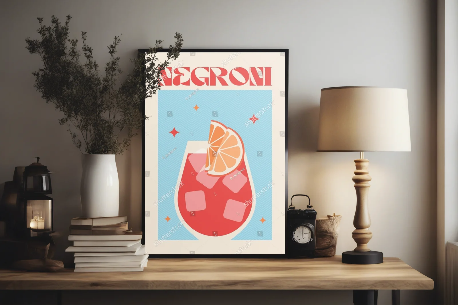 Aksamitny negroni w retro stylu