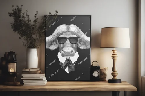 Elegancki portret bawoła w klasycznym stylu