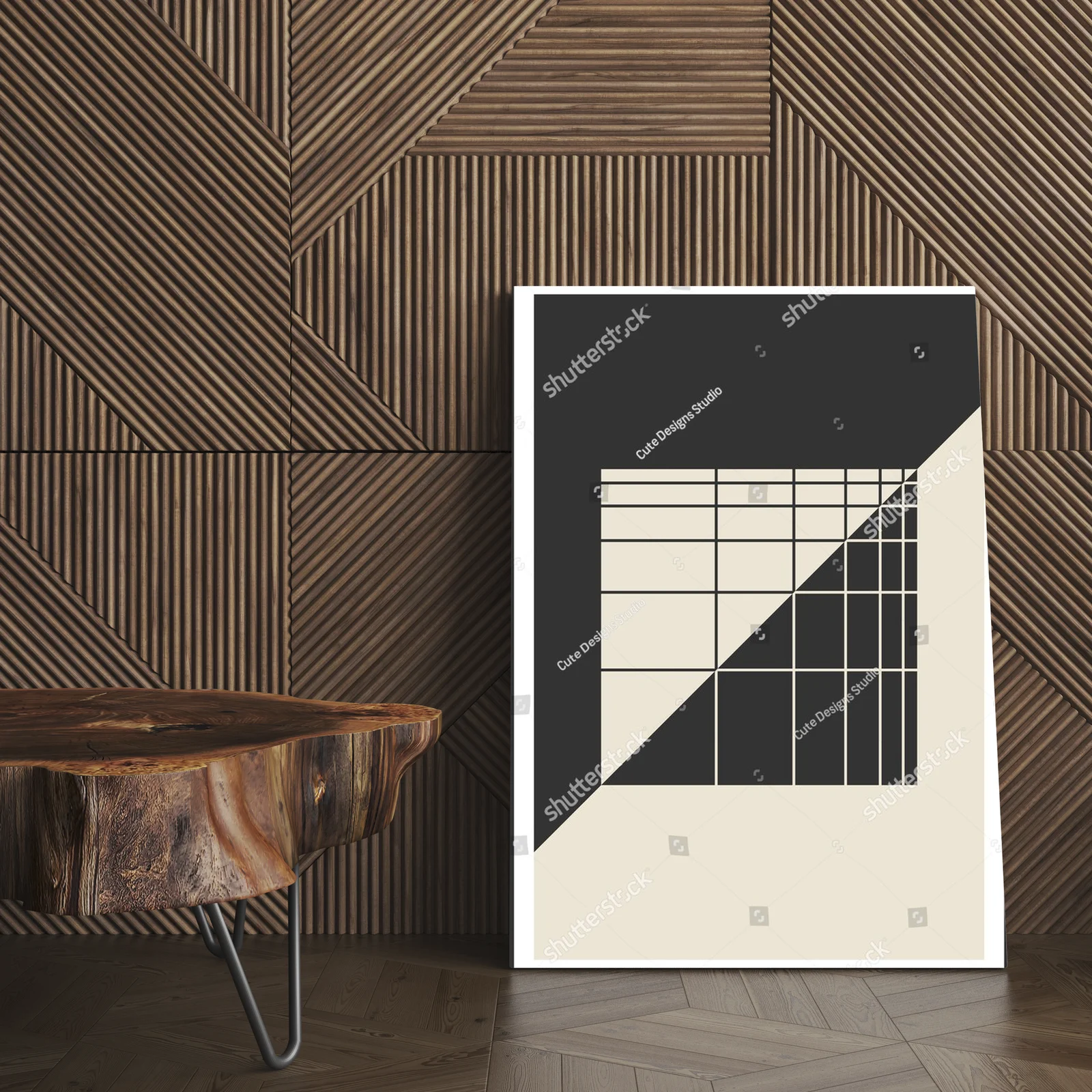 Geometria w mrocznych odcieniach minimalistycznych