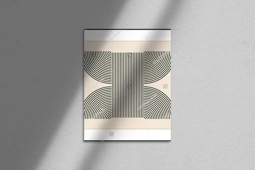 Geometria lat 20. w pastelowych barwach