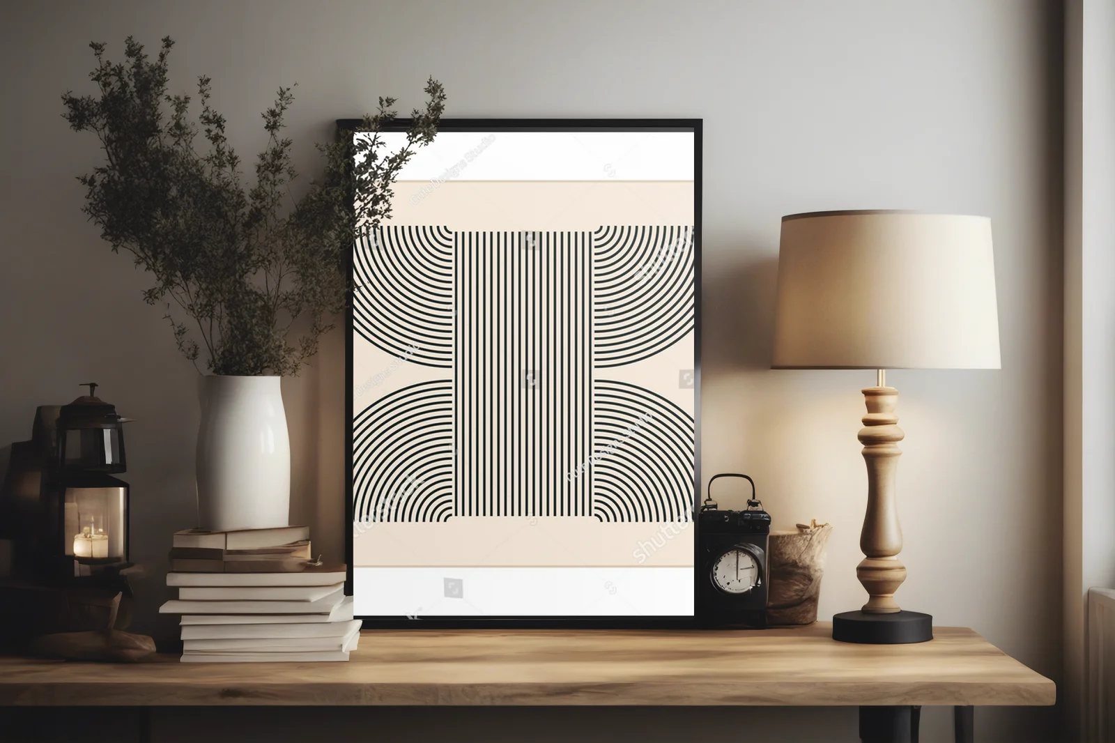 Geometria lat 20. w pastelowych barwach