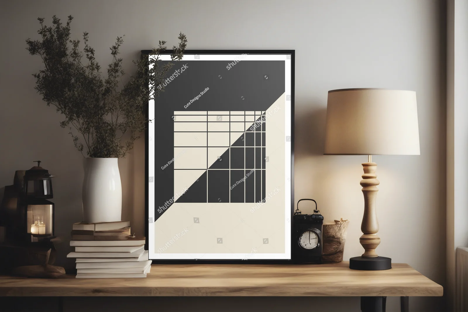 Geometria w mrocznych odcieniach minimalistycznych