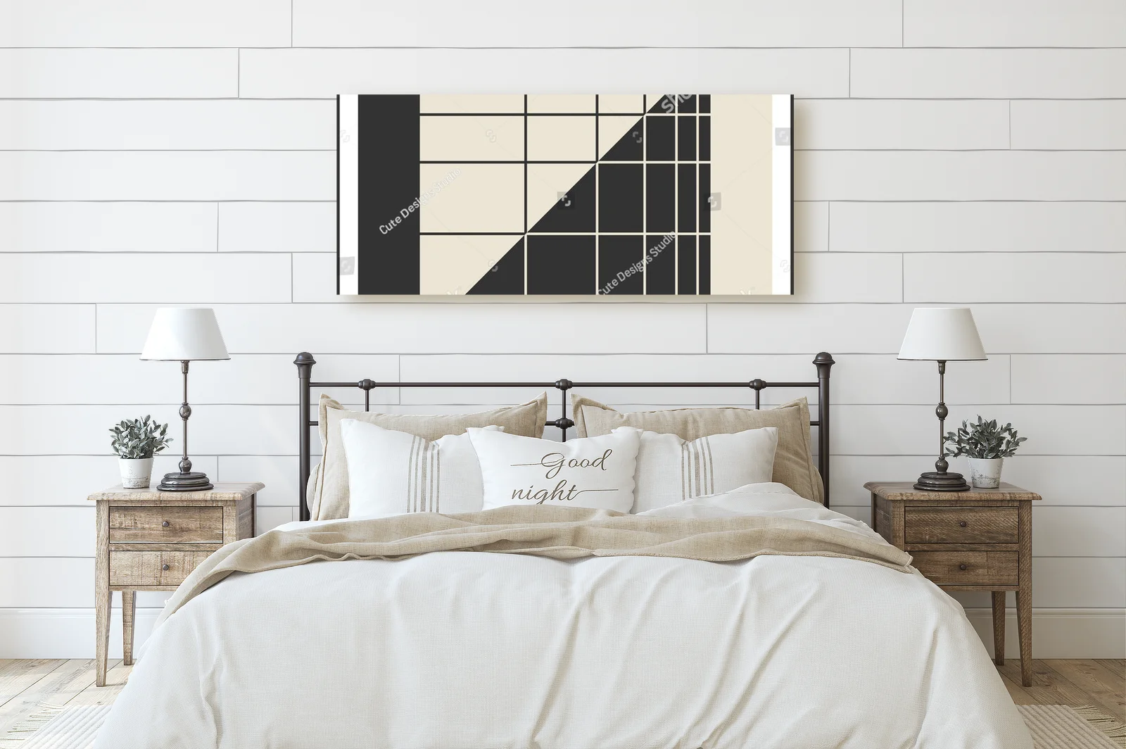 Geometria w mrocznych odcieniach minimalistycznych
