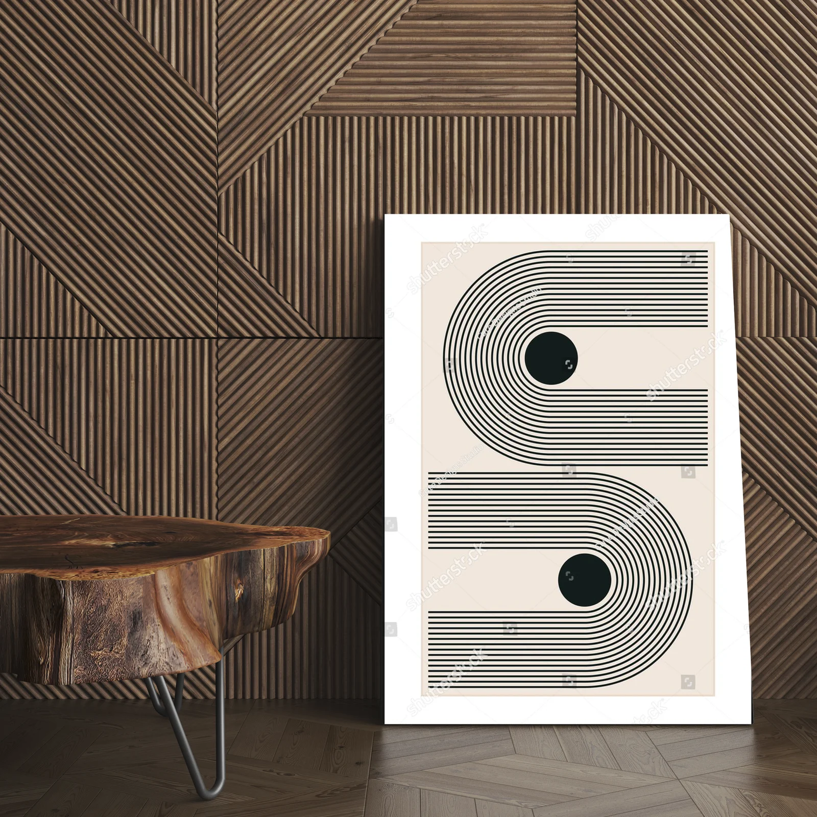Geometryczna kompozycja w minimalistycznym stylu