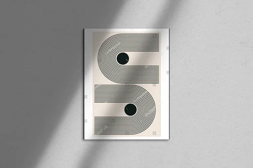 Geometryczna kompozycja w minimalistycznym stylu