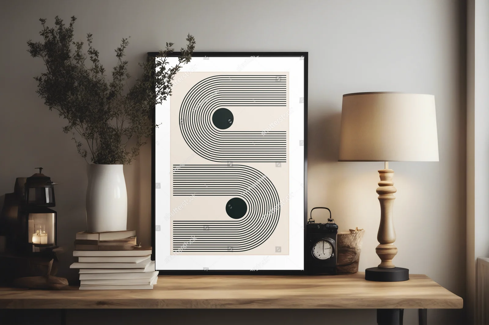 Geometryczna kompozycja w minimalistycznym stylu