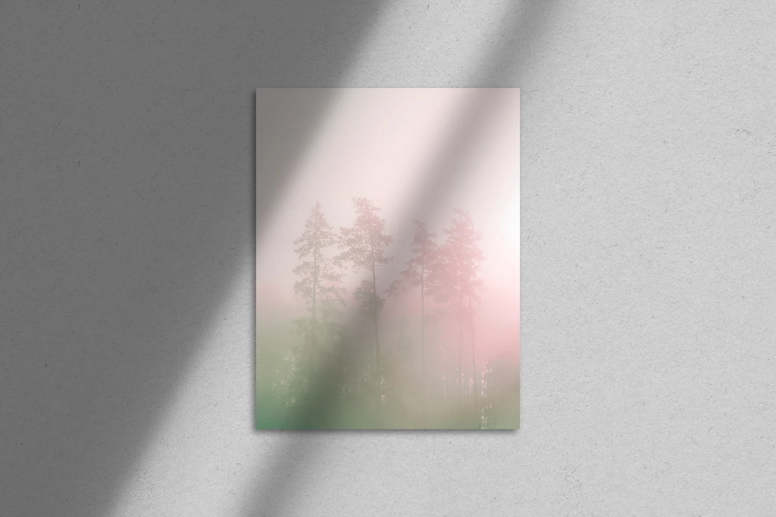 Mistyczny las w mglistych odcieniach pasteli