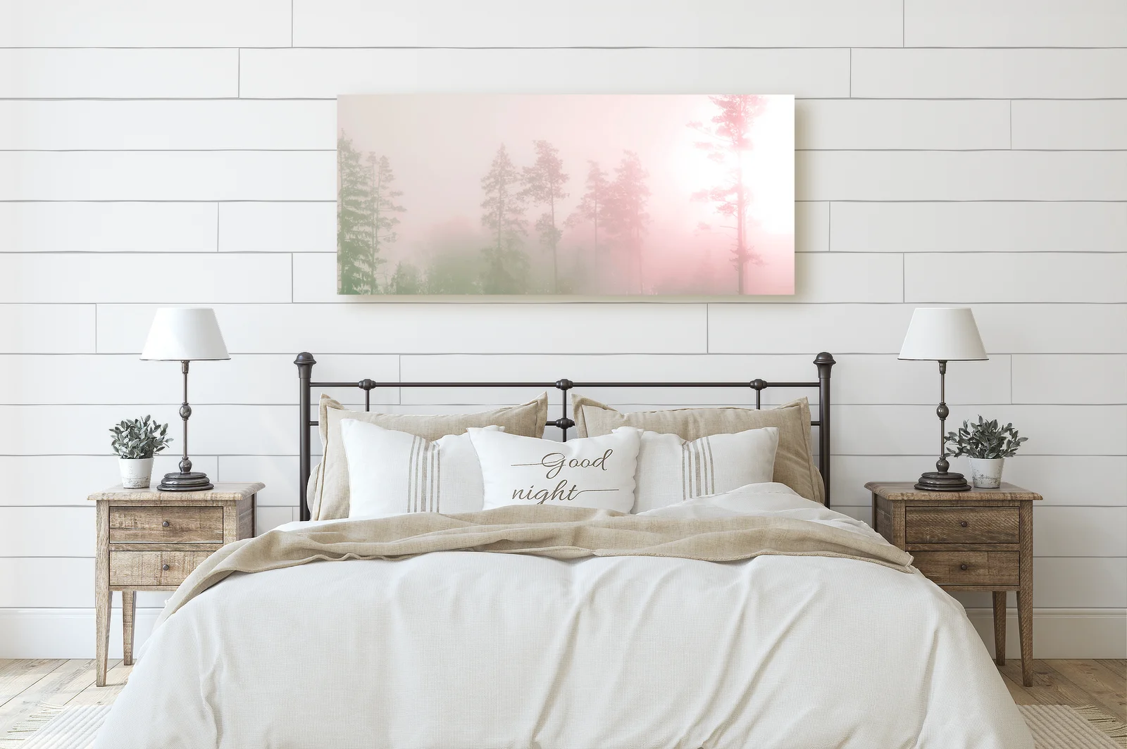 Mistyczny las w mglistych odcieniach pasteli