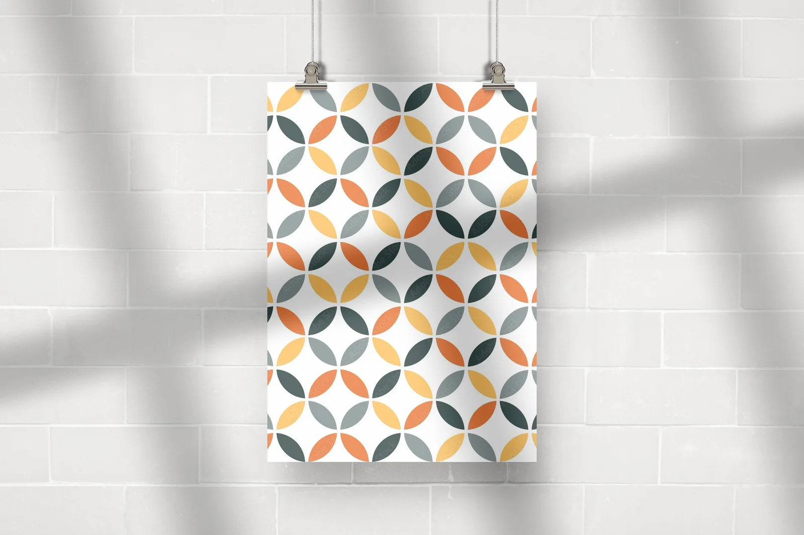 Geometryczna retro elegancja w oranżu