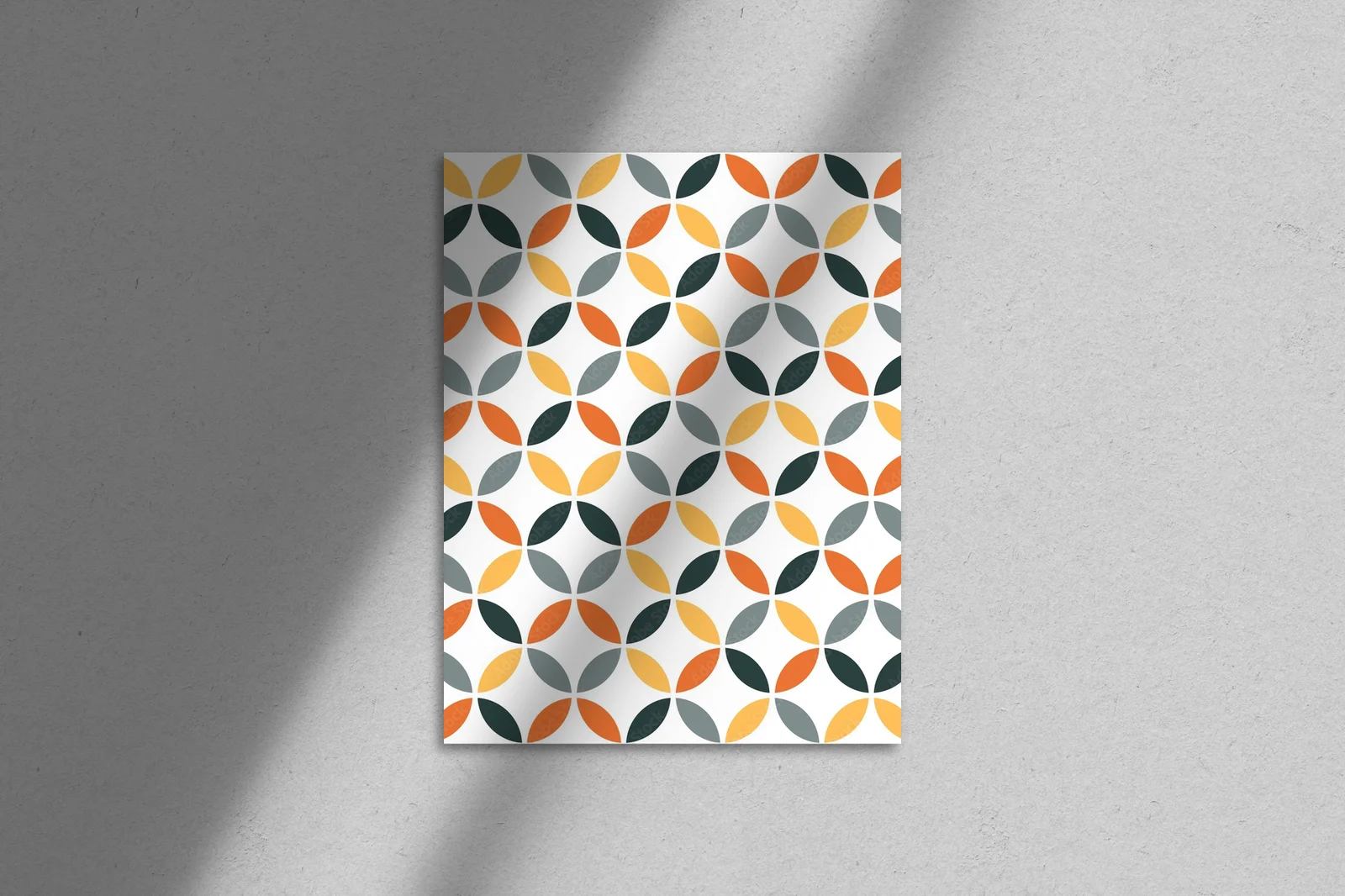 Geometryczna retro elegancja w oranżu