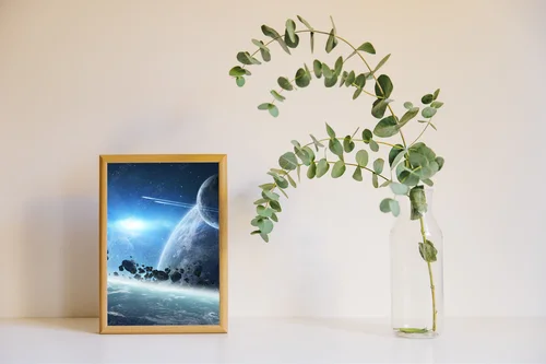 Świt nad planetami w kosmicznej otchłani