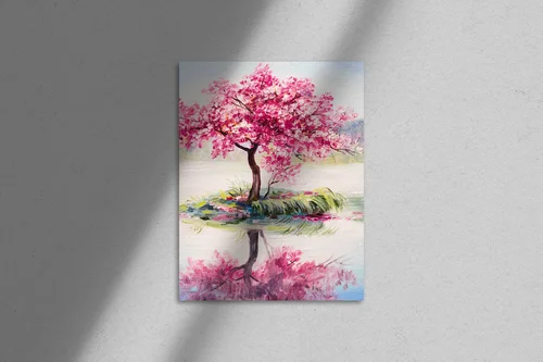 Orientalna Sakura nad Jezioro