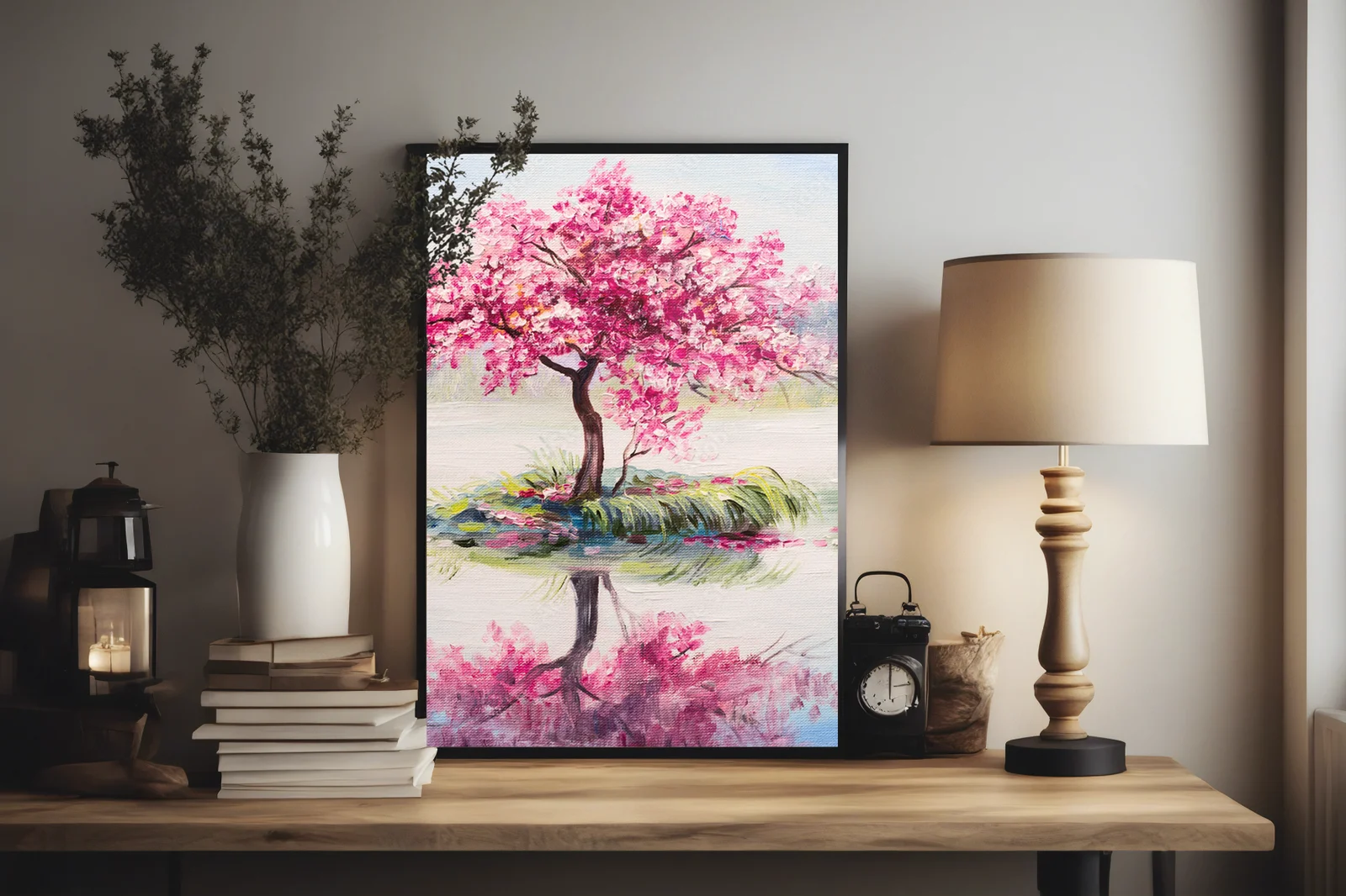 Orientalna Sakura nad Jezioro