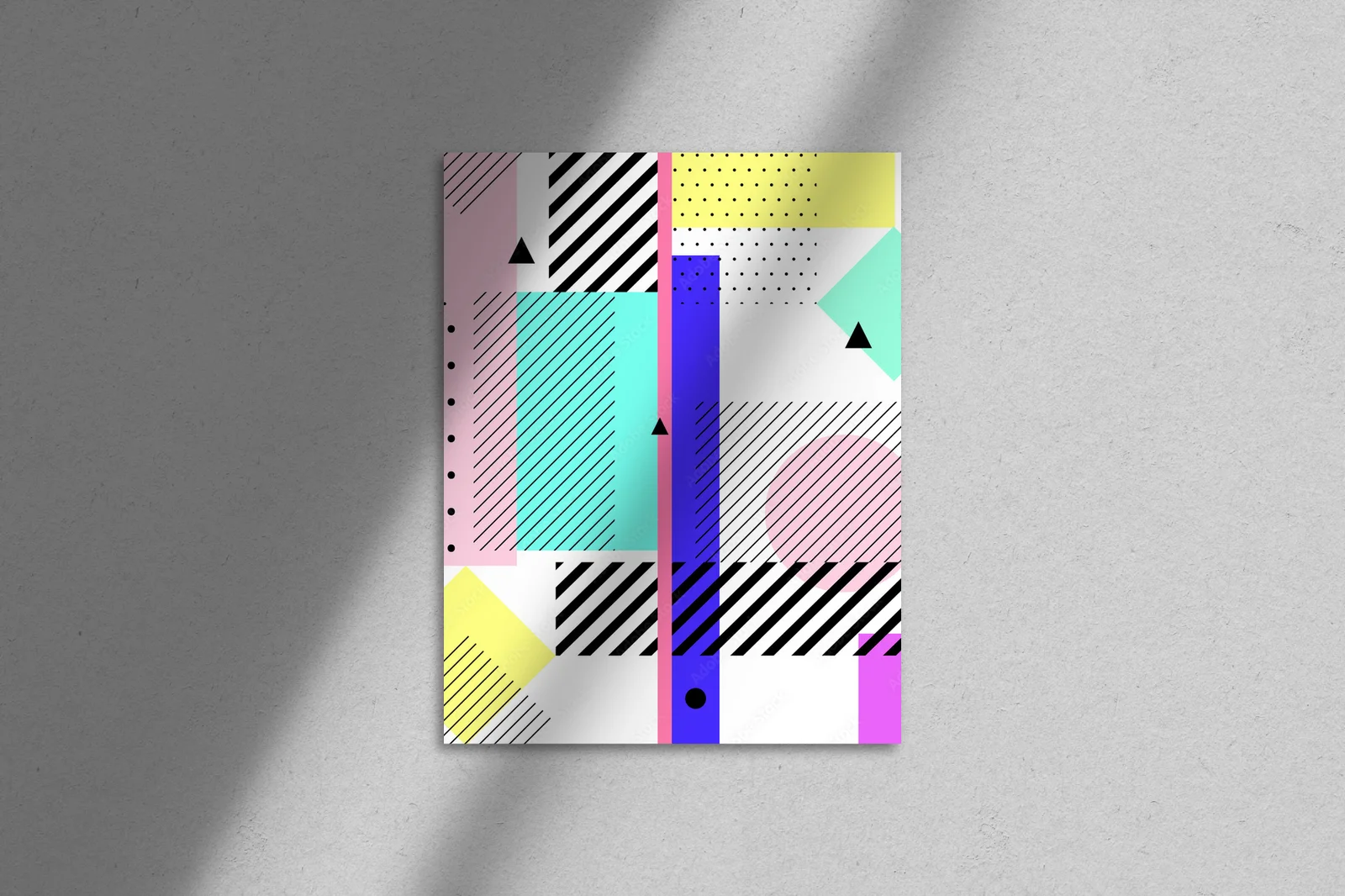 Kreatywne geometrie w stylu retro lat 80-tych