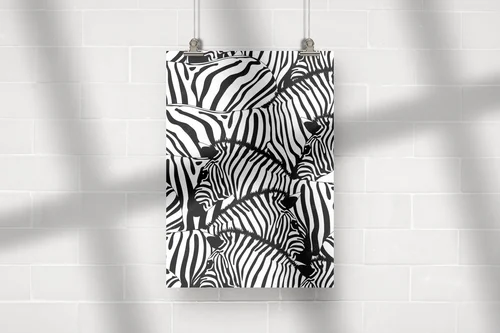 Elegancka zebra w monochromatycznych odcieniach