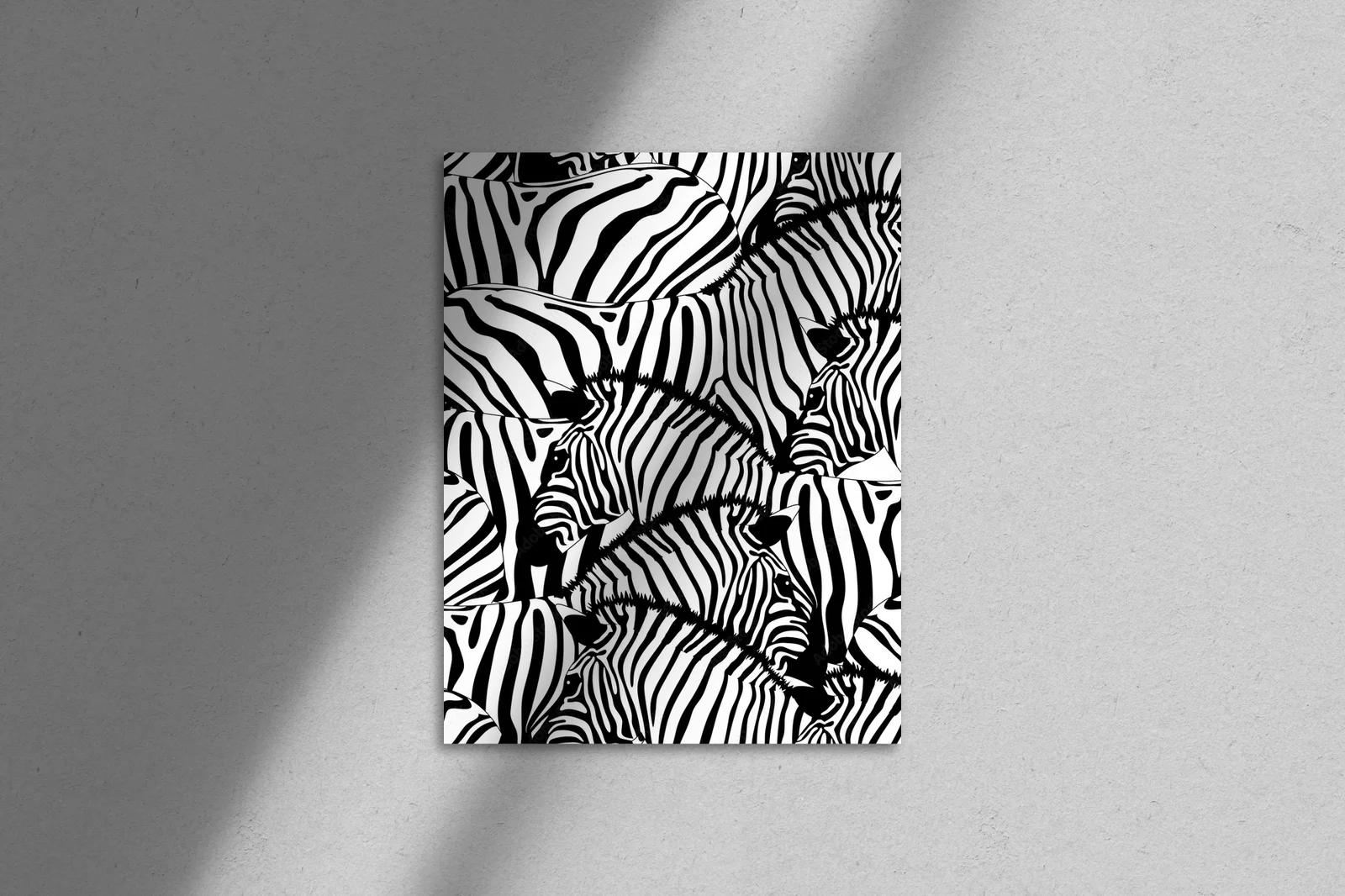 Elegancka zebra w monochromatycznych odcieniach