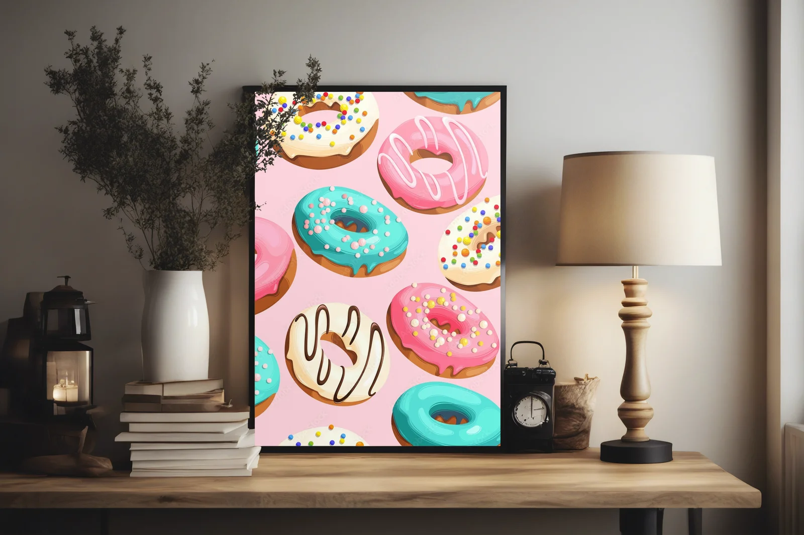 Słodkie donutowe marzenia w pastelowych kolorach