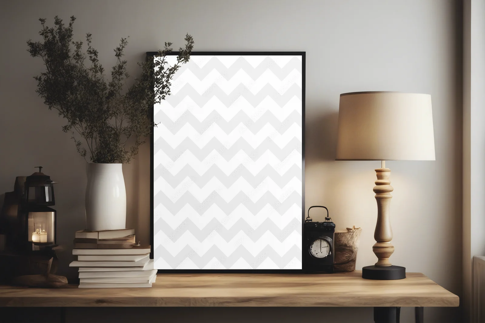 Elegancki motyw chevron w odcieniach bieli i szarości