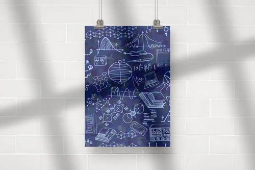 Niebieskie inspiracje naukowe w artystycznym stylu