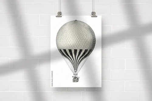 Vintage balon w romantycznym stylu