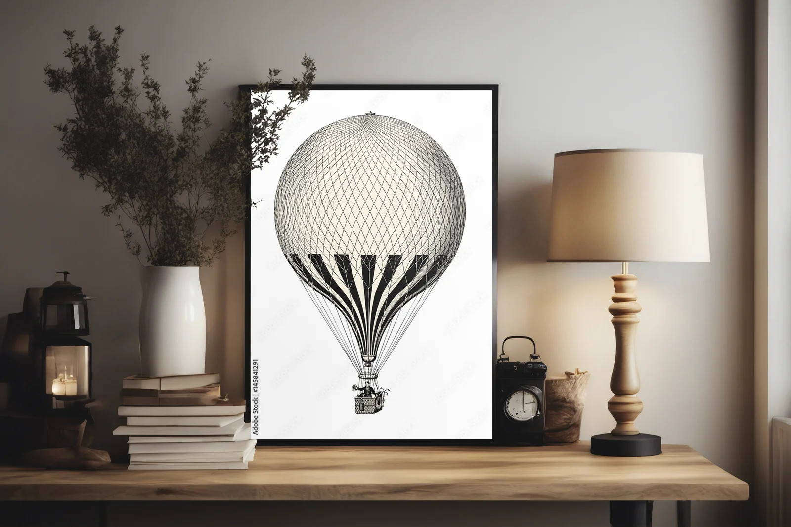 Vintage balon w romantycznym stylu