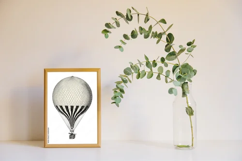 Vintage balon w romantycznym stylu