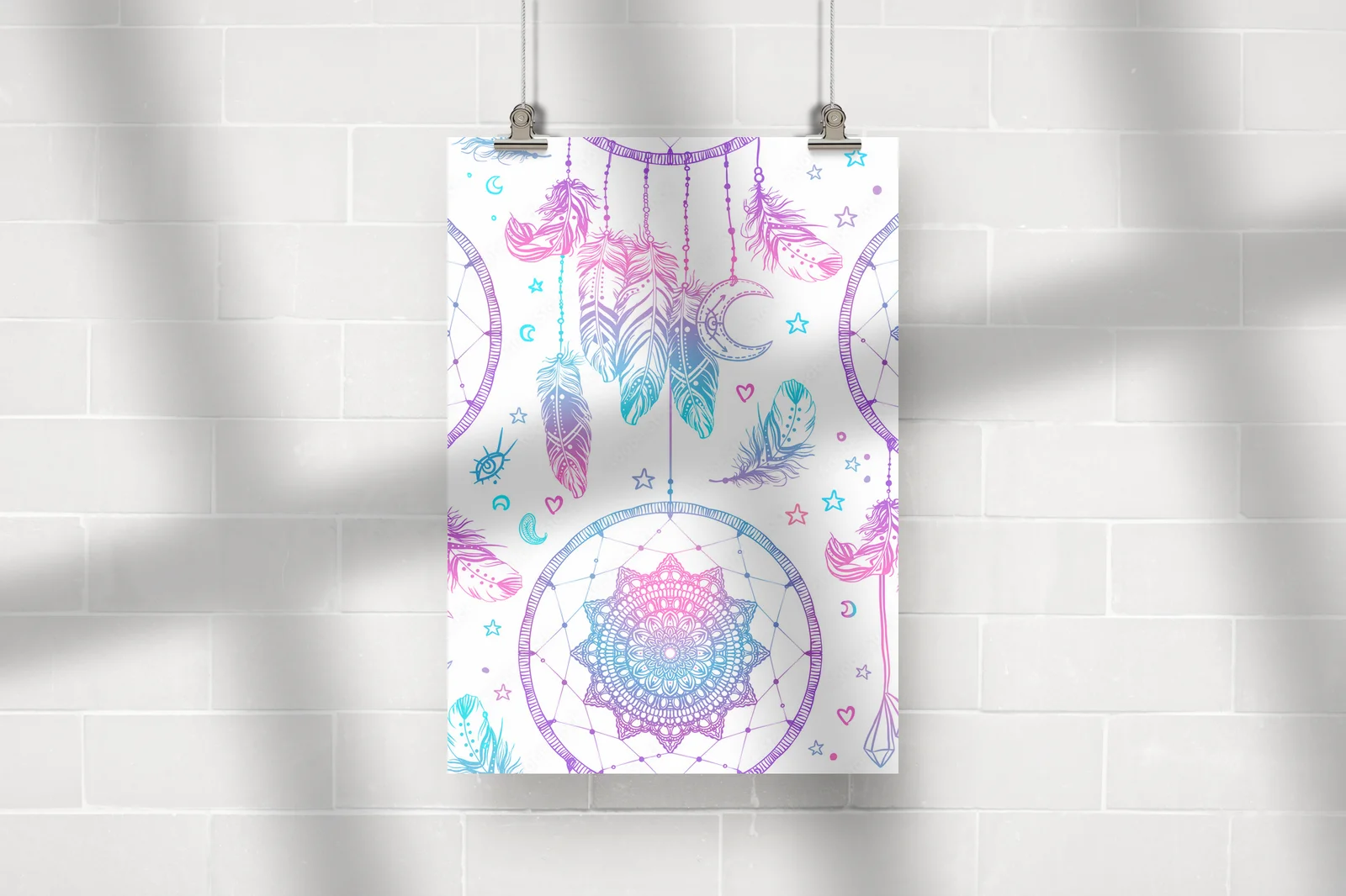Boho chic: Ręcznie rysowany talizman snów