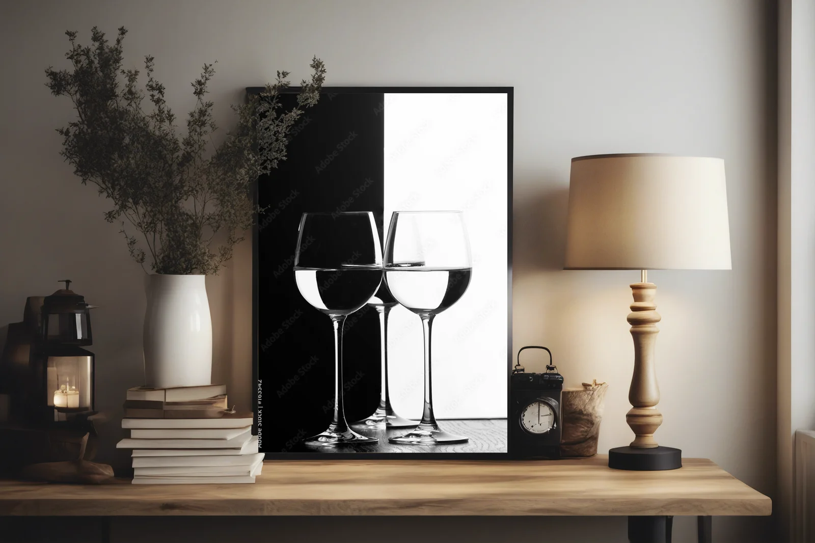 Trio eleganckich kieliszków w klasycznej czerni