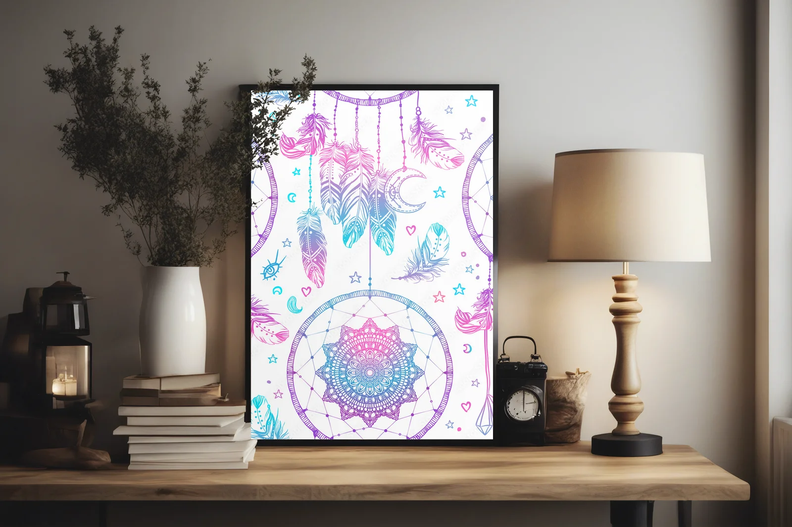 Boho chic: Ręcznie rysowany talizman snów