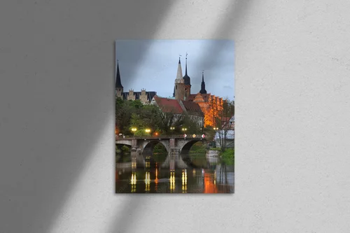 Zachwycająca panorama zamku i katedry Merseburga