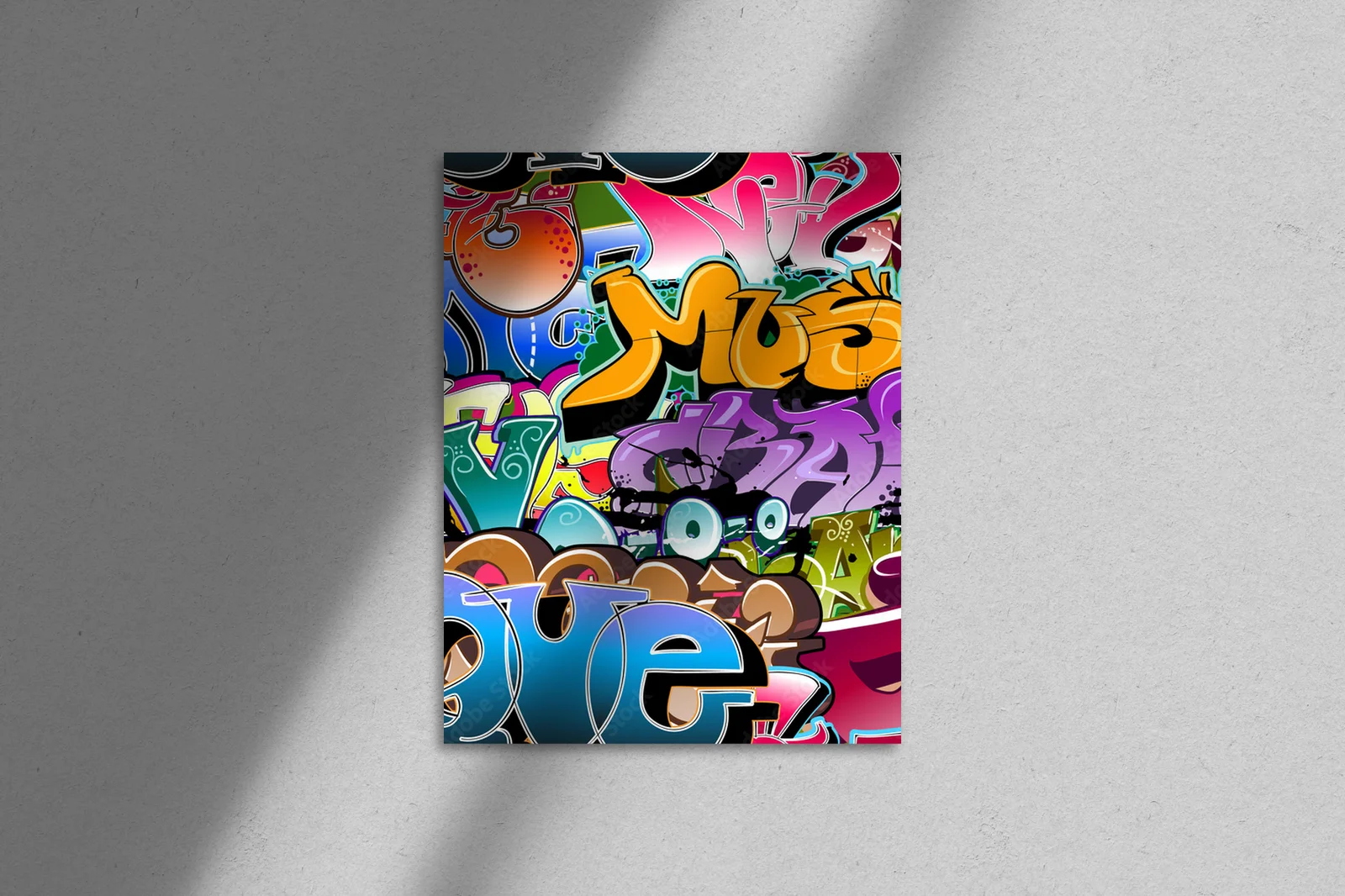 Nowoczesny graffiti w hip-hopowym stylu