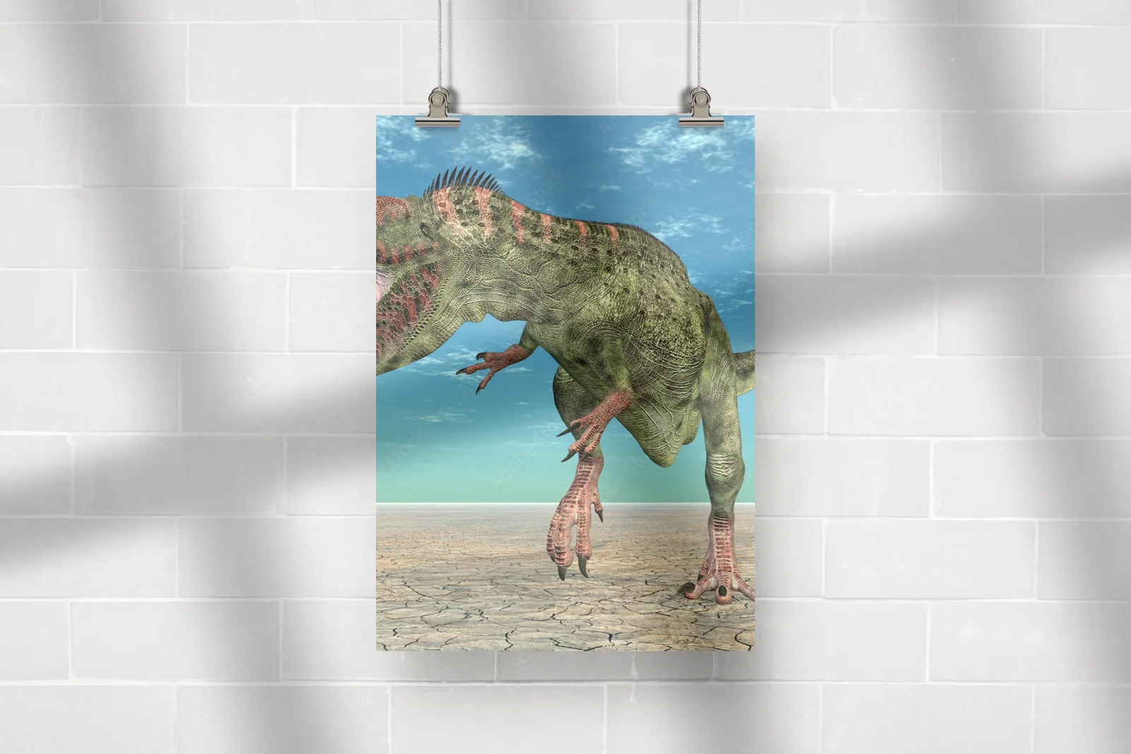 Fascynujący Giganotosaurus w odcieniach niebieskich