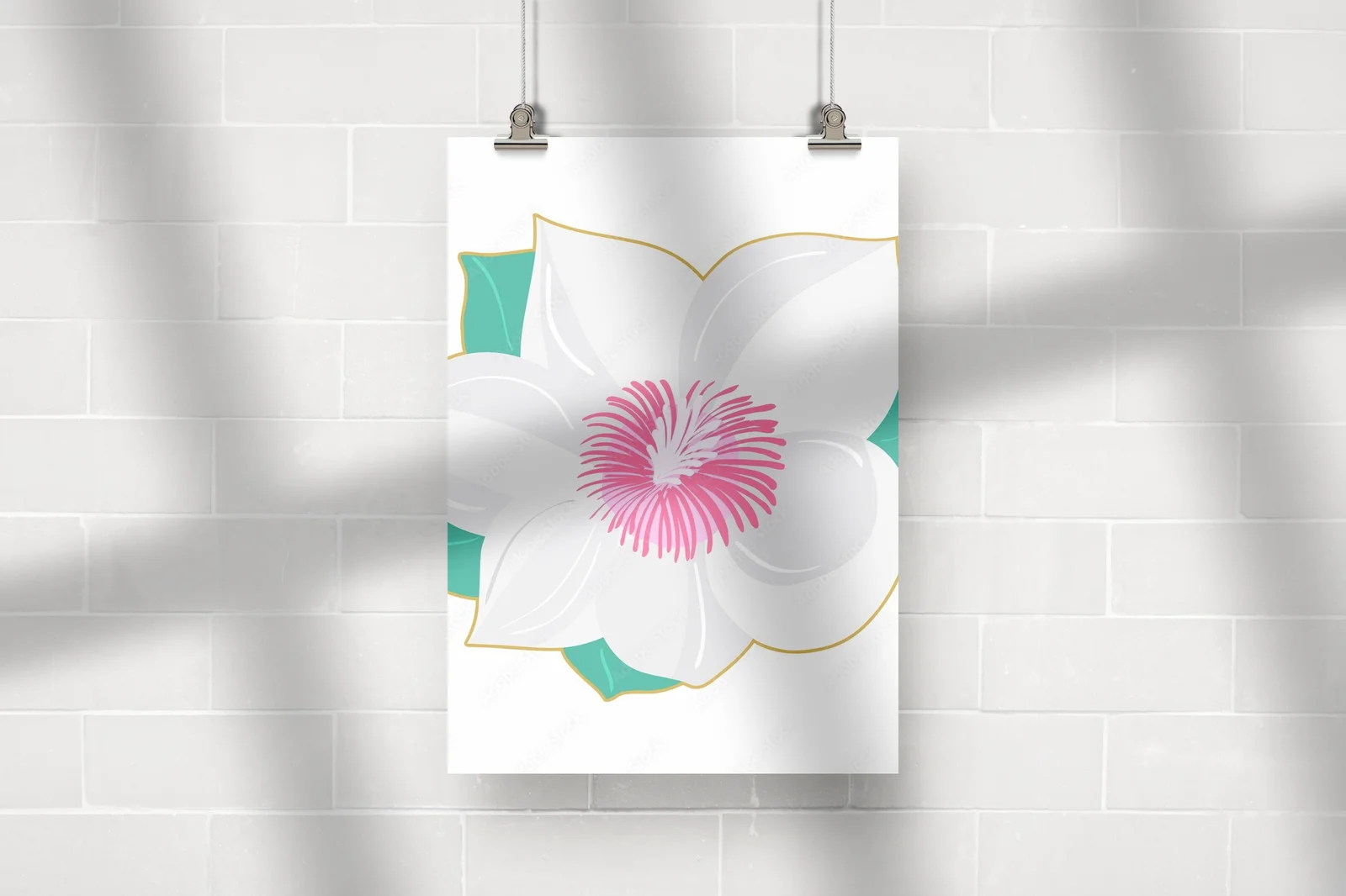 Elegancka magnolia w białych odcieniach