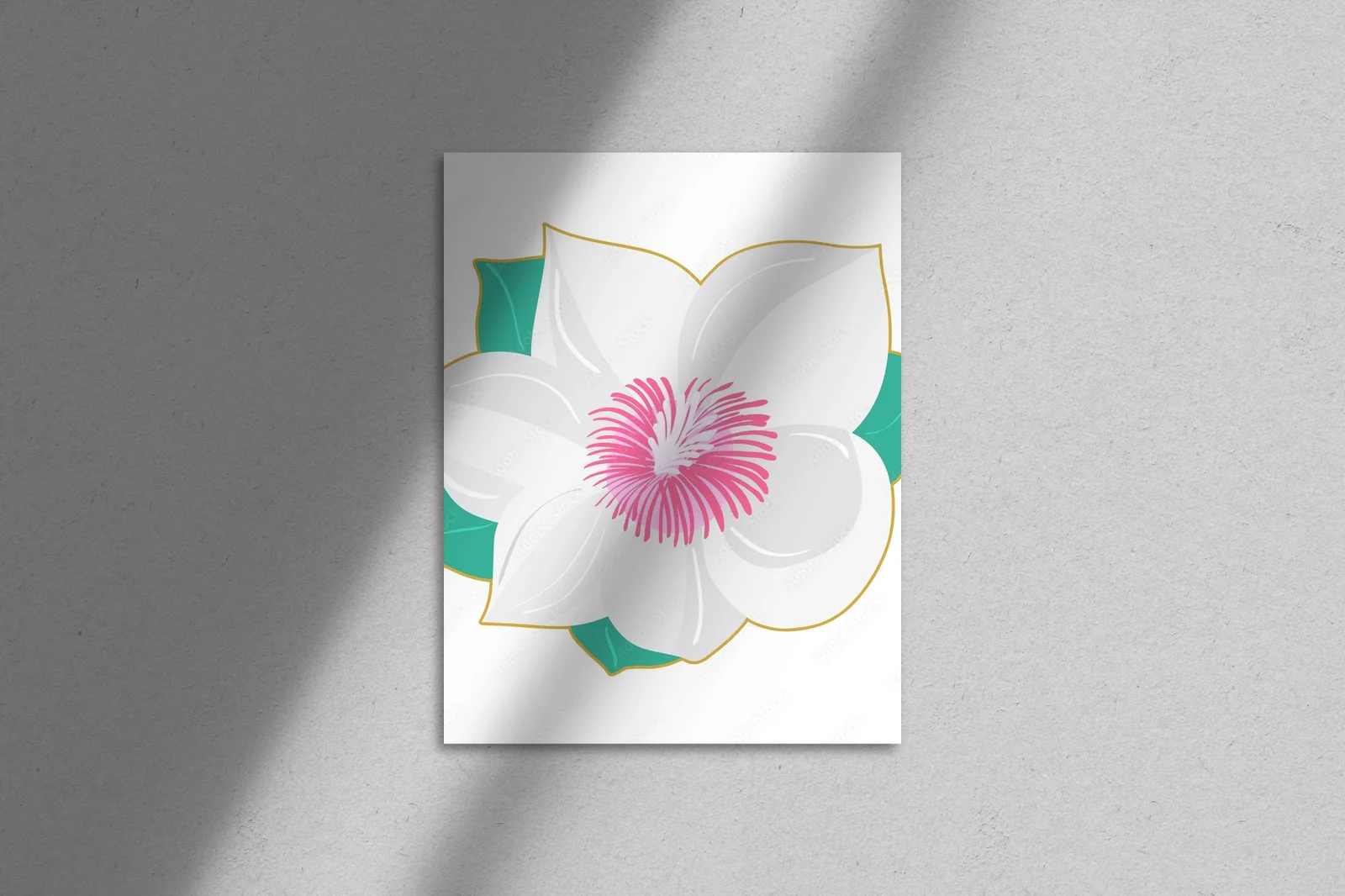 Elegancka magnolia w białych odcieniach