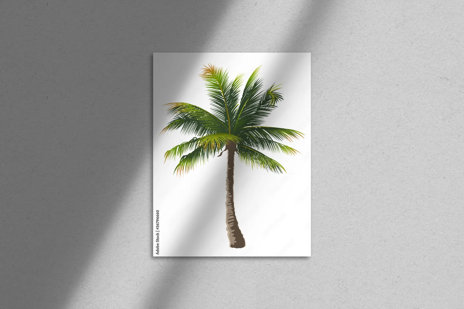 Ekskluzywna elegancja palm w białych przestrzeniach