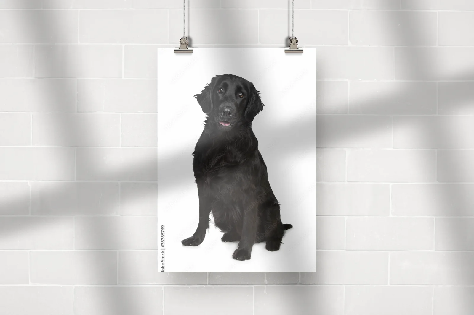 Elegancja bieli: Flat-Coated Retriever