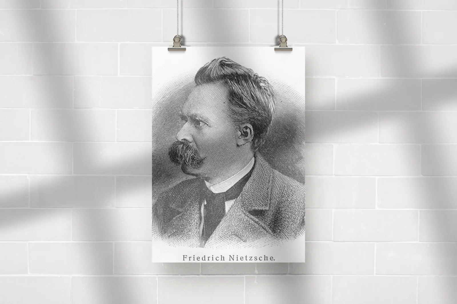 Intrygujący portret filozofa w odcieniach delikatnego beżu
