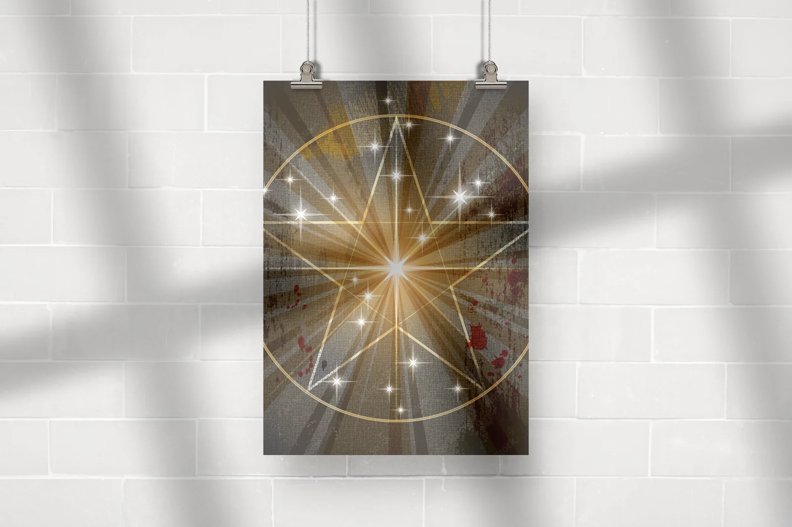 Mistyczny pentagram w odcieniach tajemnicy