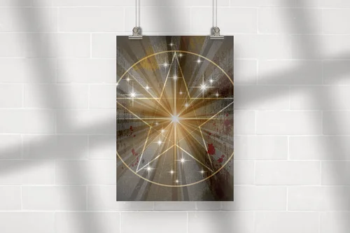 Mistyczny pentagram w odcieniach tajemnicy