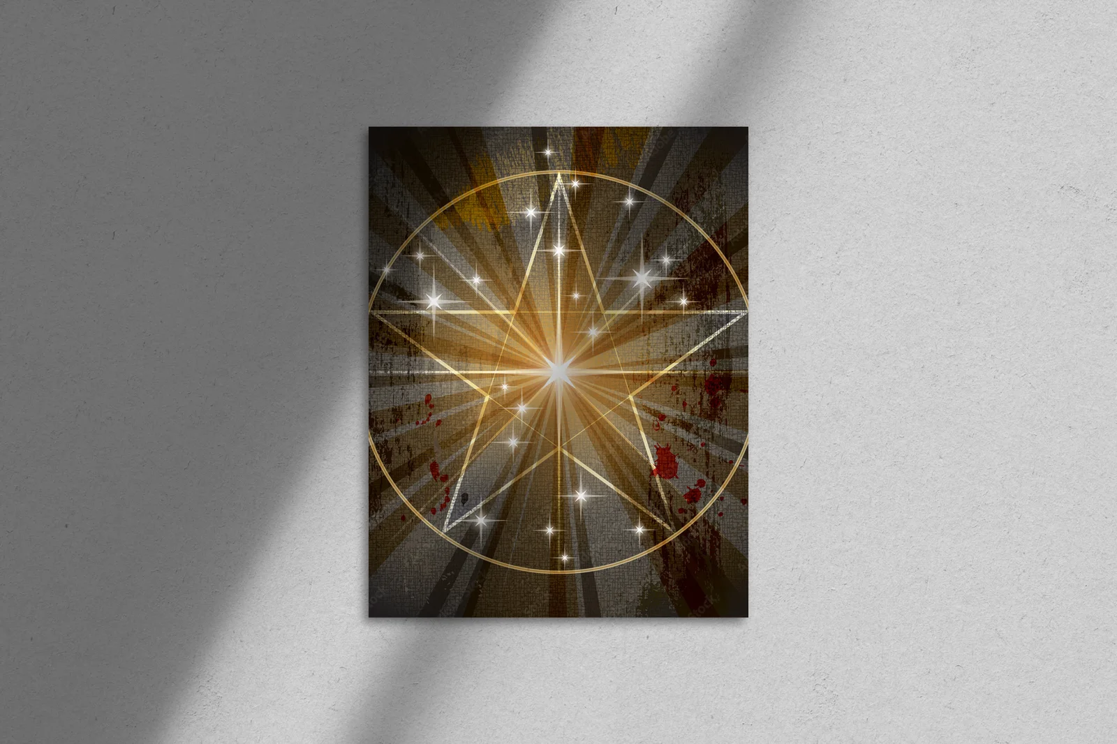 Mistyczny pentagram w odcieniach tajemnicy