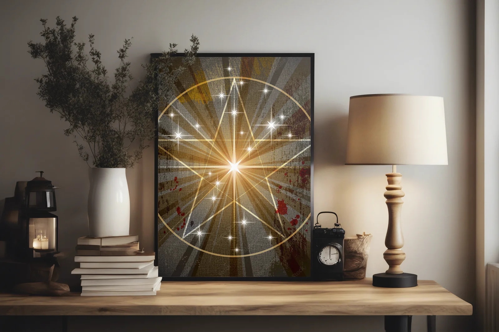 Mistyczny pentagram w odcieniach tajemnicy