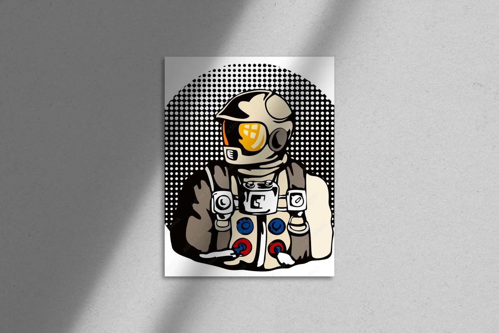 Fantazyjny astronauta w delikatnych odcieniach