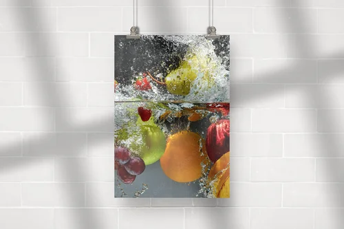 Owocowo-warzywny splash w akwarium barw
