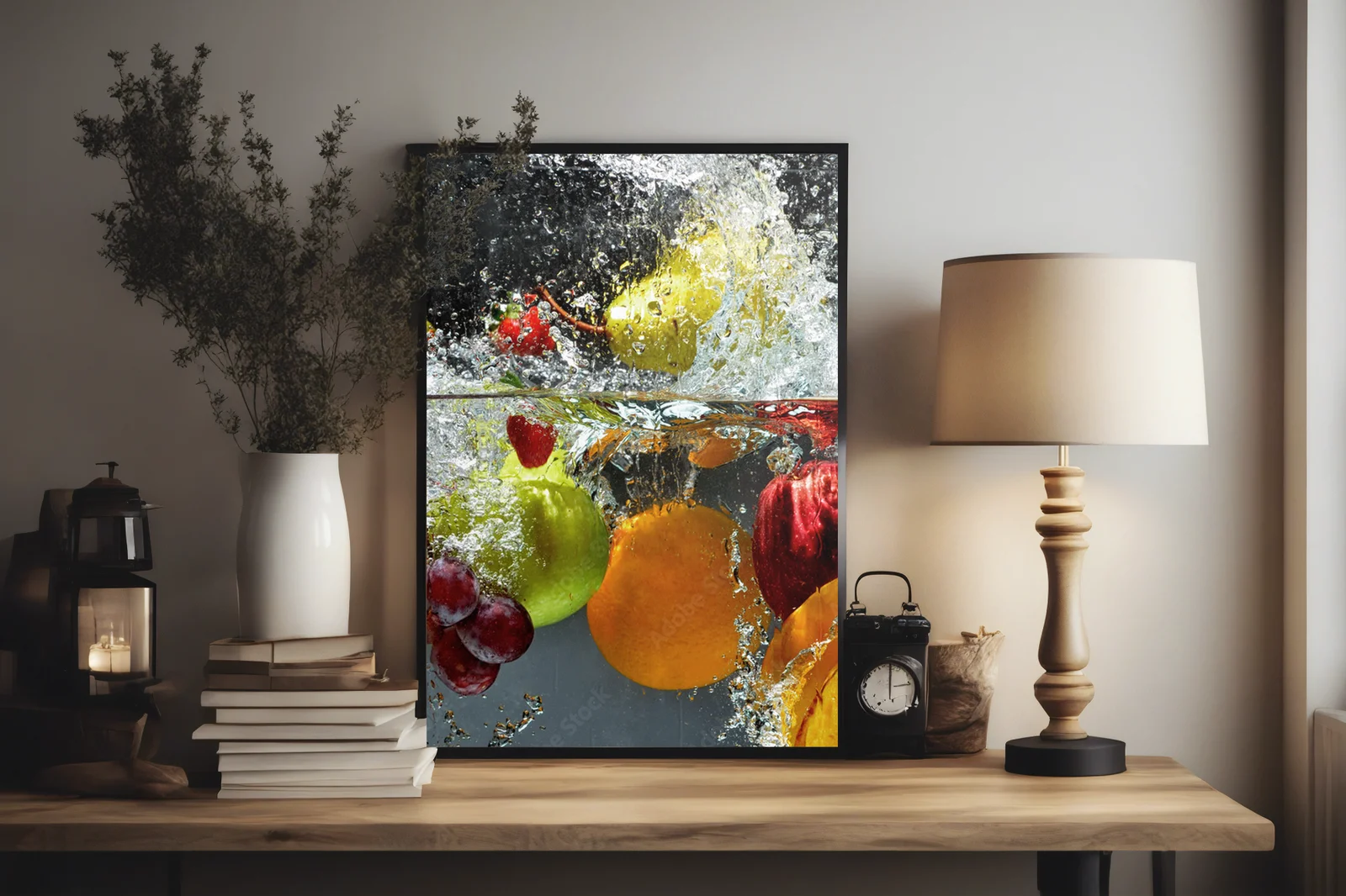 Owocowo-warzywny splash w akwarium barw