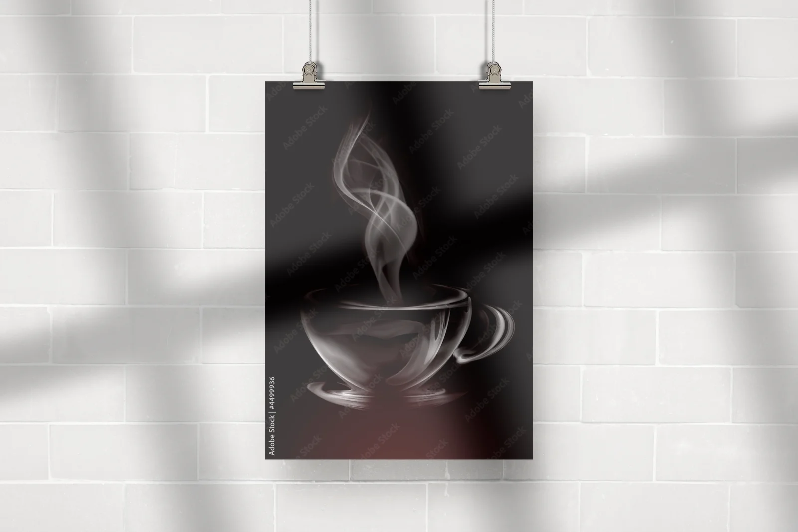 Artystyczna ilustracja filiżanki kawy w dymie