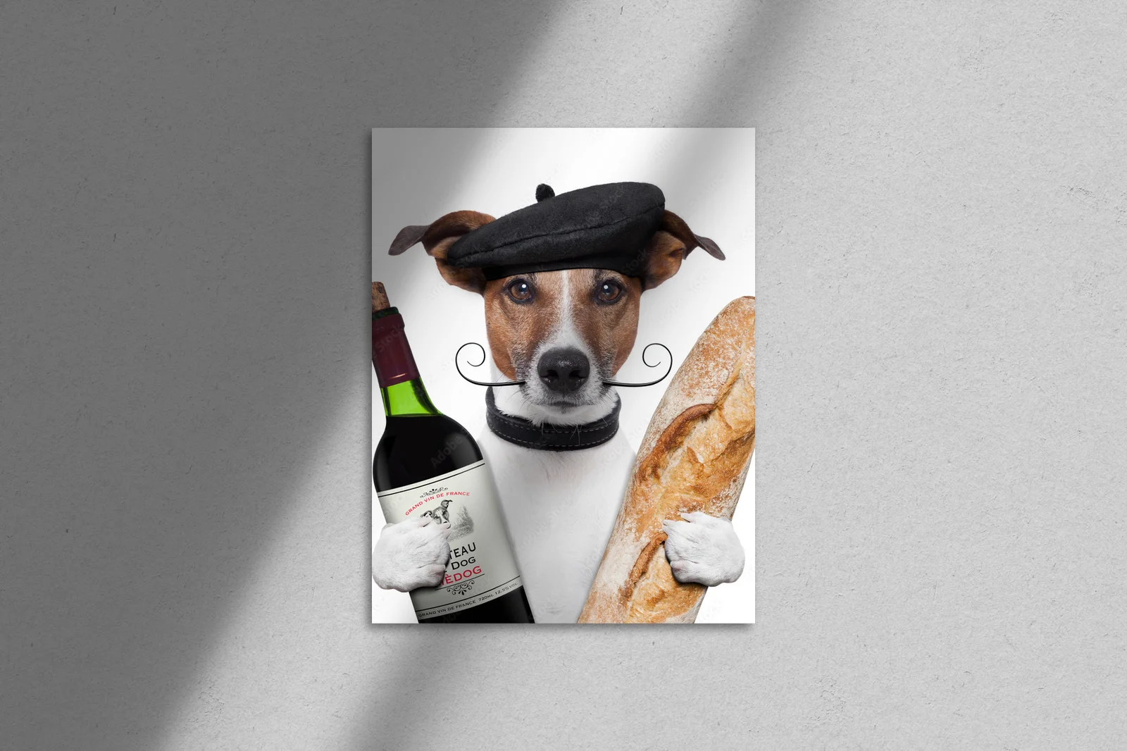 Francuska radość: wino, pies i bagietka